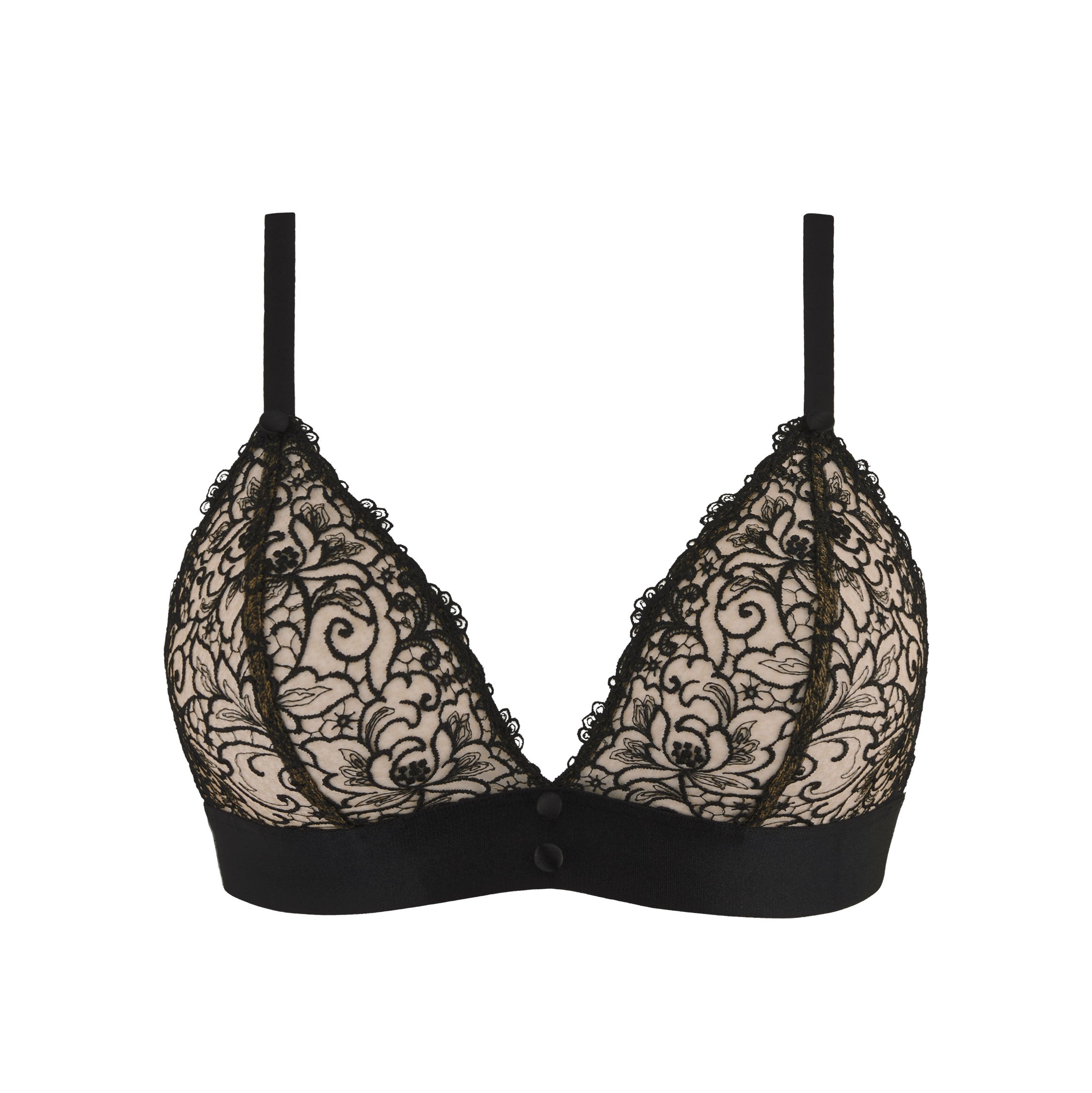 Women's KARL SIGNATURE SATIN TRIANGLE BRA by KARL LAGERFELD